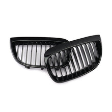 Pair Front Kidney Grille Grill Gloss Black For BMW E81 E87 1 Series 2004-2007