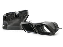 Gloss Black Rear Diffuser Exhaust Tips Mercedes C-Class W205 S205 2015-2021 standard bumper
