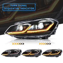 Full LED Projector Headlights For 2014-17 Volkswagen Golf MK7 w/Sequential