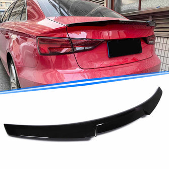 Glossy Black Boot Trunk Spoiler Wing for AUDI A3 S3 8V Sedan 2014-2020