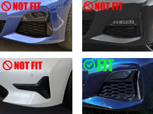 Black Front Bumper Fog Light Grille Cover For BMW 3 Series G20 Sedan M Sport Bumper 19-22