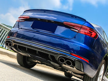 Glossy Black Rear Diffuser W/ Black Exhaust tips For Audi A4 B9 Sedan Standard Bumper17-19