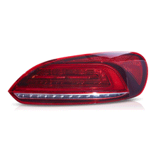 For 2009-2014 Volkswagen Scirocco MK3 Red Rear Lights W/Startup Sequential Pair