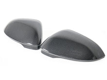 Carbon Look Side Mirror Cover Caps Replacement for VW Golf MK8 2022+ No Assist