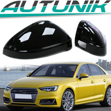 Glossy Black Side Mirror Cover Caps for Audi B9 A4 S4 RS4 A5 F5 S5 RS5 2018-2022 With Lane Assist mc72