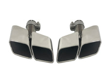 Silver Square Exhaust Tips Replacement for Audi Q7 3.0L 2016-2019