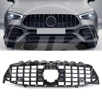 Gloss Black Single Slat Grill Grille for Mercedes CLA C118 2020+