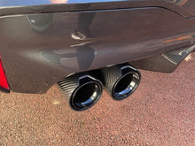 Gloss Carbon Fiber Dual Exhaust Tips Black for BMW 5 Series F10 F11 55-59mm Pipes