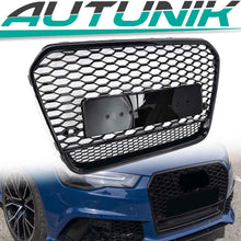 Glossy Black Front Mesh Grille Grill For Audi A6 S6 C7 2011-2014