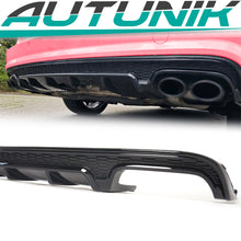 S6 Style Rear Diffuser Gloss Black For Audi A6 C7 4G S-Line 2015-2018