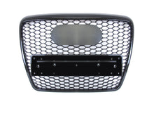 Honeycomb Front Grille Grill Glossy Black For Audi A6 C6 4F Allroad 2004-2011