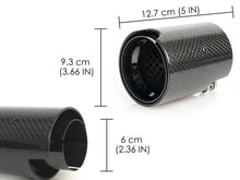 Carbon Fibre Exhaust Tip for BMW 3 Series F30 F31 55-59mm pipe Gloss Black Inner