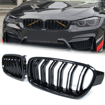 Front Kidney Grille Grill Gloss Black For BMW F30 F31 3 Series 12-18