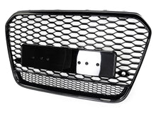 Glossy Black Front Mesh Grille Grill For Audi A6 S6 C7 2011-2014