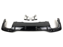 Black Diffuser Chrome Exhaust Tips For Audi A5 B9 S-line 2020-2023