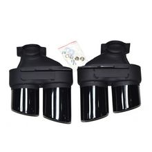 63mm Inlet Exhaust Tips Muffler Pipe Black For Audi A6 C8 A7 C8 2019-2022 Upgrade to S6 S7 et46