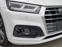 Black Front Bumper Fog Light Grilles Cover w/ ACC For Audi Q5 SQ5 FY S Line 2017+