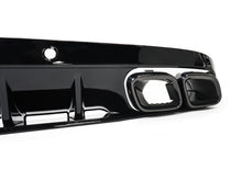 Gloss Black Rear Diffuser Exhaust Tips Mercedes C-Class W205 S205 2015-2021 standard bumper