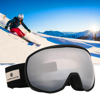 UV Protection Ski Glasses Anti-Fog Snow Goggles Windproof with OTG design For Ladies and Men HB-09