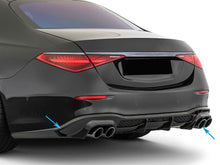 Black Diffuser Exhaust Tips for Mercedes W223 Sedan AMG Bumper 21-24