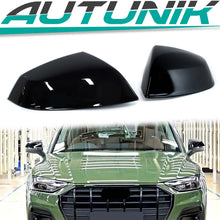 Gloss Black Side Mirror Caps Replace for Audi Q5 SQ5 Q7 2018-2024 No Lane Assist