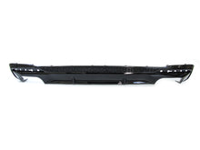 Gloss Black Rear Diffuser with Exhaust Tips For AUDI A4 B9 S Line Facelift 20-24 with 1 pipe each side