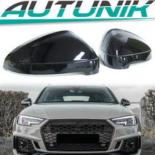 Side Mirror Cover Caps Glossy Black for Audi A4 B9 S4 RS4 A5 S5 RS5 W/O Lane Assist 2016-2021 mc20