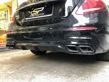 Rear Diffuser w/ Black Exhaust Tips Muffler Pipe for 16-19 Mercedes Benz E W213 Sedan AMG Bumper di33