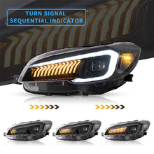 Projector Led Headlights For 2015-2021 Subaru WRX STI W/Animation DRL
