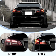 LED Tail Lights for Lexus IS250 IS350 ISF 2006-2015 Smoked Lens Rear Lamp