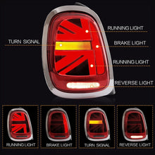 Sequential Red/Smoke LED Tail Lights For 14-19 Mini Cooper F55/56/57