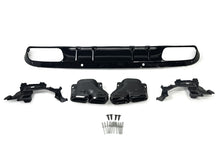 Gloss Black Rear Diffuser Exhaust Tips Mercedes C-Class W205 S205 2015-2021 standard bumper