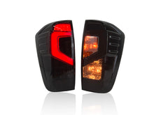 Smoked 3D Stripe LED Tail Lights Rear Lamp for Nissan Navara NP300 D23 2015-2024