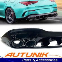 For Mercedes CLA Diffuser C118 X118 CLA45s AMG Rear Diffuser Black Exhaust Tips 2019+ di200