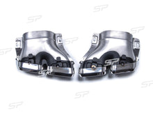 Black Rear Diffuser + Silver Exhaust Tips For Mercedes  W205 S205 C43 amg line 15-21