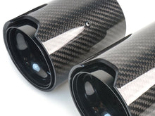 4x Carbon Fiber Exhaust Tips for BMW F80 M3 F82 M4 65-67mm pipes Gloss Black Inner