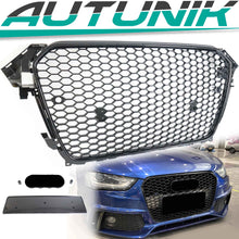 Gloss Black Honeycomb Front Grille Grill for AUDI A4 S4 B8.5 2012-2015 fg89