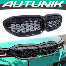 Black Diamond Front Kidney Grille Grill for BMW G20 G21 W/O Camera