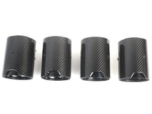 4x Carbon Fiber Exhaust Tips for BMW F80 M3 F82 M4 65-67mm pipes Gloss Black Inner