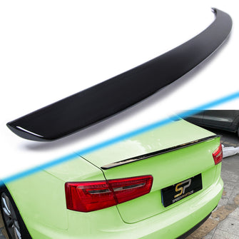 Gloss Black Rear Trunk Spoiler for AUDI A6 C7 4G Sedan 2011-2018