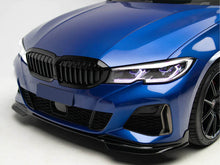 Black Front Bumper Fog Light Grille Cover For BMW 3 Series G20 Sedan M Sport Bumper 19-22