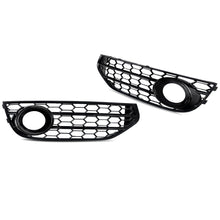 Black Front Bumper Honeycomb Fog Light Grille Cover For Audi A4 Allroad 10-15