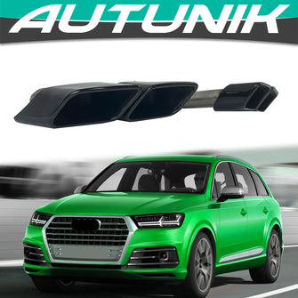 Glossy Black Exhaust Tips Muffler Pipes for Audi Q7 Diesel 2016-2019