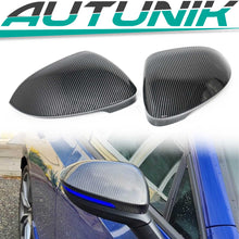 Carbon Look Side Mirror Cover Caps Replacement for VW Golf MK8 2022+ No Assist
