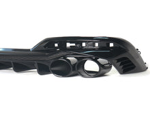 Gloss Black Rear Diffuser w/ Exhaust Tips For 2020–2024 Audi A4 B9.5 Non S-Line