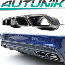 Black Exhaust Pipe Muffler Tips for Mercedes Benz C-Class W205 C205 A205 S205 C63 AMG 2015-2018 et70