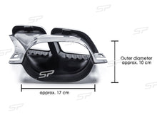 Black Rear Diffuser + Silver Exhaust Tips For Mercedes  W205 S205 C43 amg line 15-21