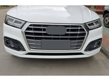 Black Front Bumper Fog Light Grilles Cover w/ ACC For Audi Q5 SQ5 FY S Line 2017+