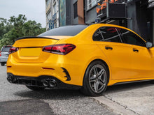 Rear Bumper Diffuser + Dual Exhaust Tips for Mercedes V177 A-Class Saloon AMG Line