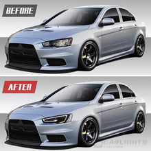 Black Headlights For 2008-2020 MITSUBISHI LANCER/EVO X CJ CF DRL Set Front Lamps
